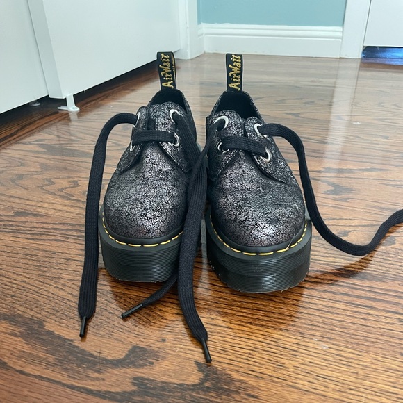 Dr. Marten Holly Iridescent Gunmetal Platform - Picture 4 of 8